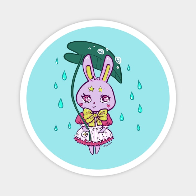 Bunny Rain Magnet by YartzanaSerenade